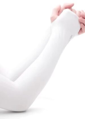 UltraThin UV Protection UVP60++ Compression Arm Sleeves,Black, Sun Protection for Men and Women Thumb Hole Arm Sleeves for Running,Cricket,Hand Cover Industries First UVP60++