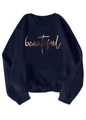Women Oversized Casual Loose Fit Winter Wear Sweatshirt | Soft Warm Winter Pullover | Fleece Crew Neck Sweatshirt for Women & Girls
