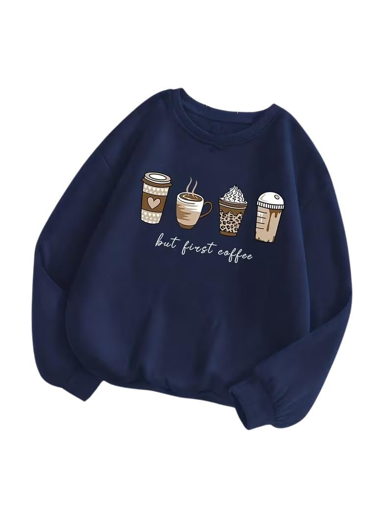 Women Oversized Casual Loose Fit Winter Wear Sweatshirt | Soft Warm Winter Pullover | Fleece Crew Neck Sweatshirt for Women & Girls - Image 29