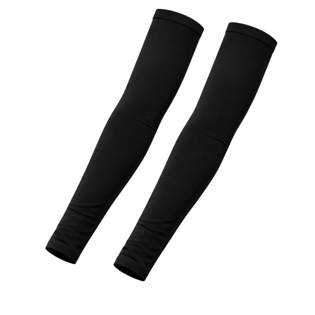 Gosul's Fashion UV Protection Arm Sleeves for Men & Women with Thumb Hole | Sun Protection Hand Sleeves for Running, Bike Riding, Cricket | Nylon Stretchable Cooling Arm Cover | Black | 1 Pair - Image 2
