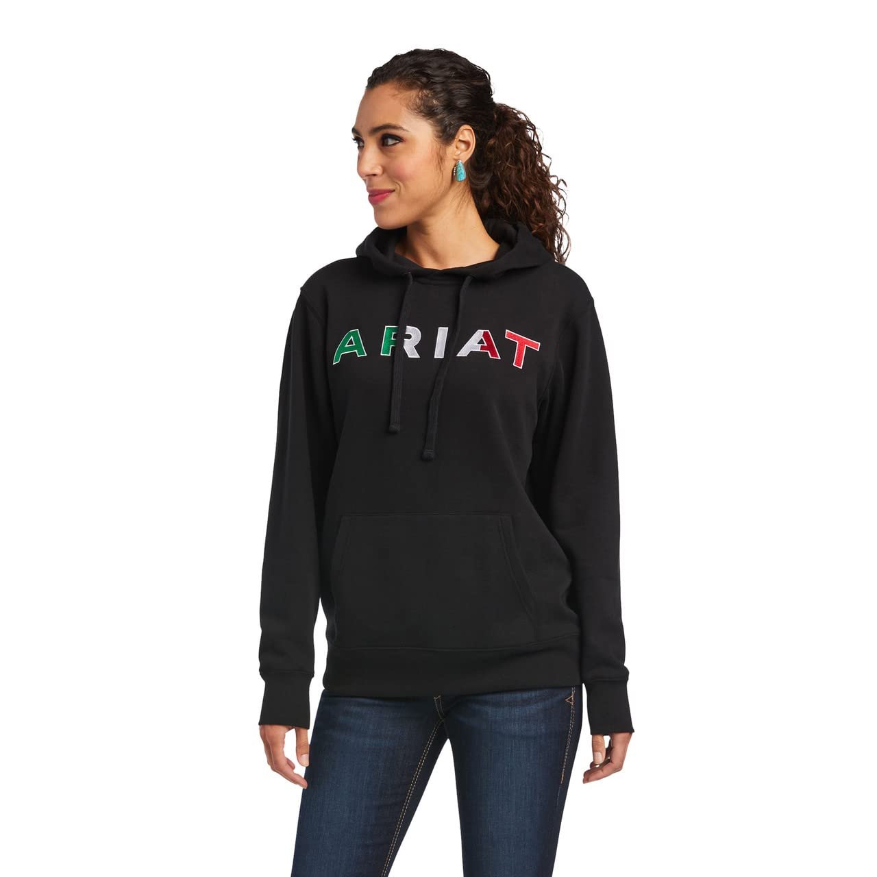 ARIAT Men's WMS Logo Hood Charcoal Heather - Image 13