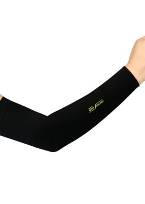 TYNOR Arm Sleeve, Compression Support for Pain Relief, Sports, Cricket & Gym | Durable, Flexible Material | High Performance, UV Protection For Men & Women (Black & Green)