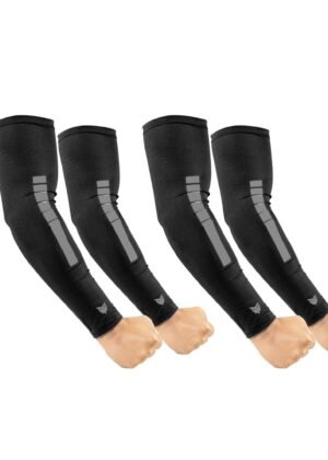BADOWL V-Fit Premium Sleeves – Breathable, Lightweight, Stretchable Arm Sleeves for Sun Protection, Sports, and Outdoor Activities, Quick-Dry & Comfortable Fit