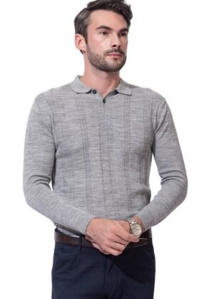 Armisto Men's Woollen Polo T-Shirt/Woolmark Certified/Long Sleeves