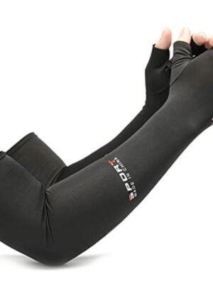 Ahamo Half-Finger Cooling Arm Sleeves Gloves for Men Women - UPF50+ Sun Protection, Breathable & Anti-Slip Design for Bike Riding, Driving, Outdoor Sports