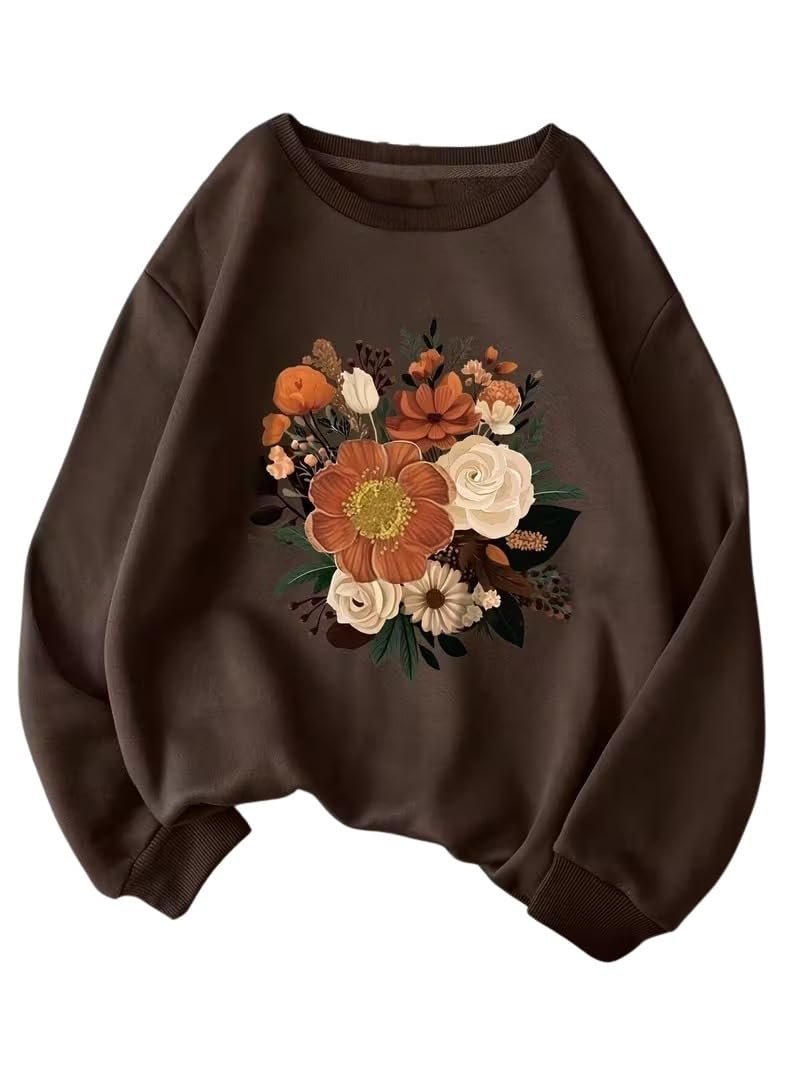 Women Oversized Casual Loose Fit Winter Wear Sweatshirt | Soft Warm Winter Pullover | Fleece Crew Neck Sweatshirt for Women & Girls - Image 15