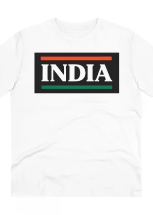 Generic Men's PC Cotton India Printed T Shirt (Color: White, Thread Count: 180GSM)