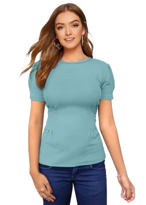 Generic Women's Western Wear Hosiery T Shirts (Pista)