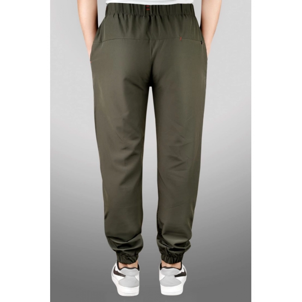 Generic Men's Polyster Solid Track Pant-Lower (Dark Green) - Image 2