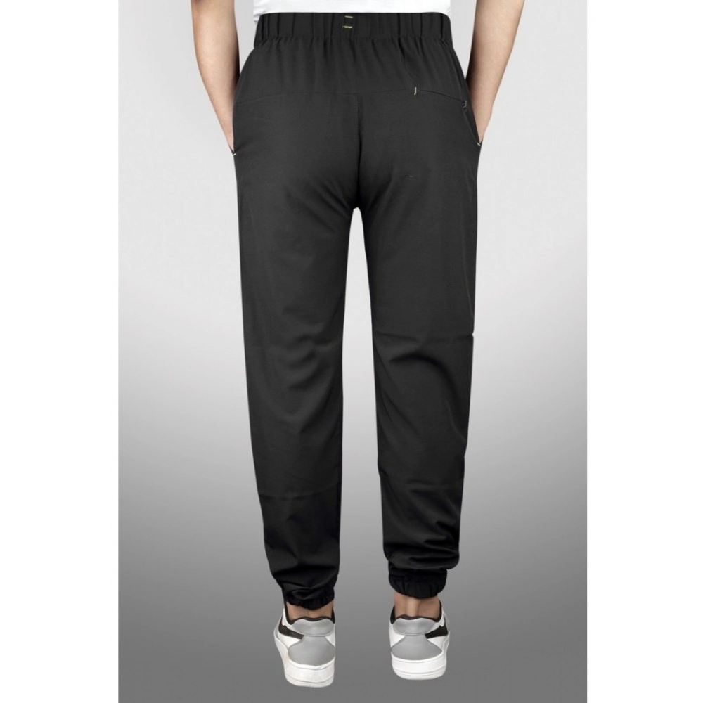 Generic Men's Polyster Solid Track Pant-Lower (Black) - Image 2