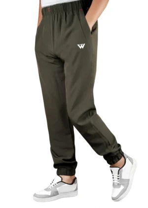 Generic Men's Polyster Solid Track Pant-Lower (Dark Green)