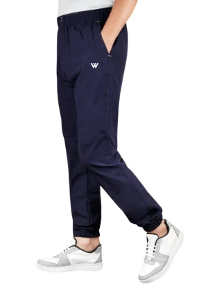 Generic Men's Polyster Solid Track Pant-Lower (Navy Blue)
