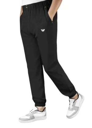 Generic Men's Polyster Solid Track Pant-Lower (Black)