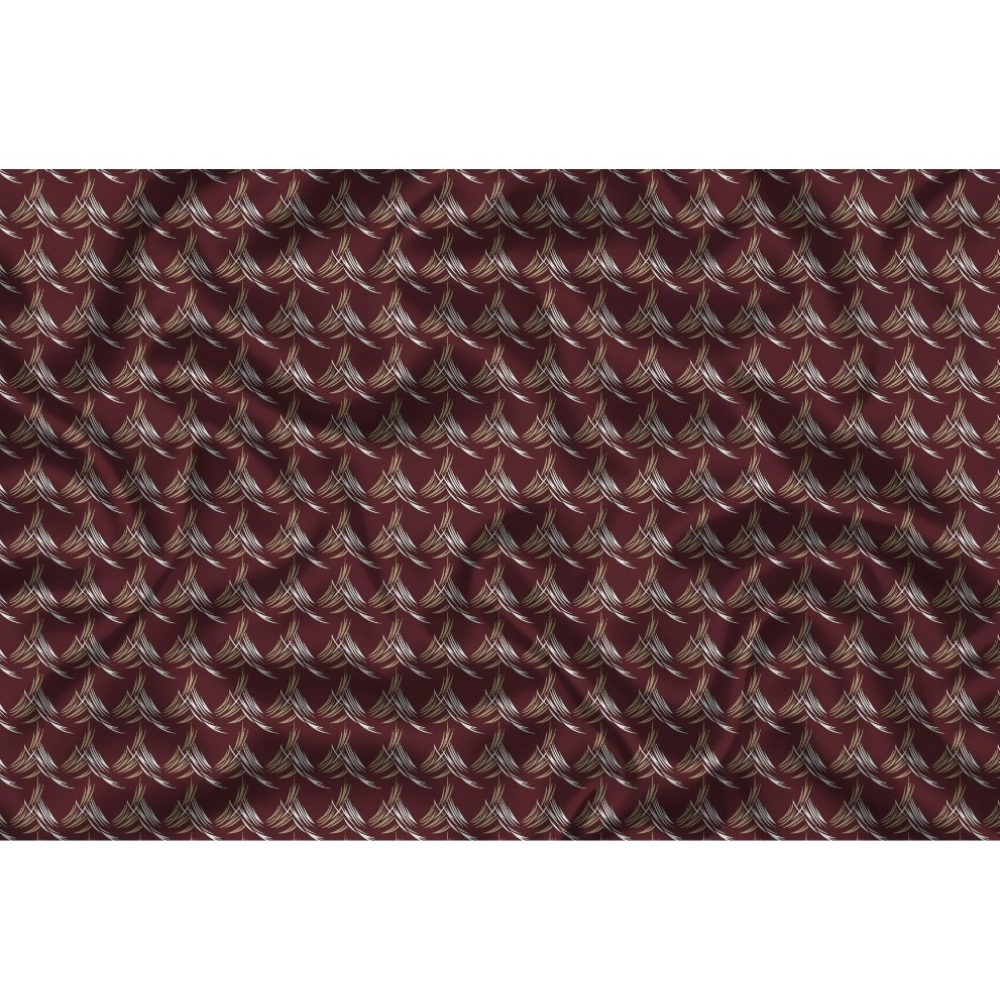 Generic Men's Casual Floral Printed Cotton Blend Unstitched Shirt Fabric 1.6 Mtrs (Maroon) - Image 2