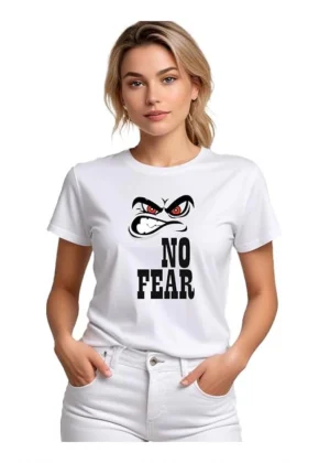 Generic Women's Polyester Solid Printed Round Neck Half Sleeve T-shirt (White)