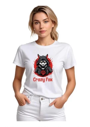 Generic Women's Polyester Solid Printed Round Neck Half Sleeve T-shirt (White)