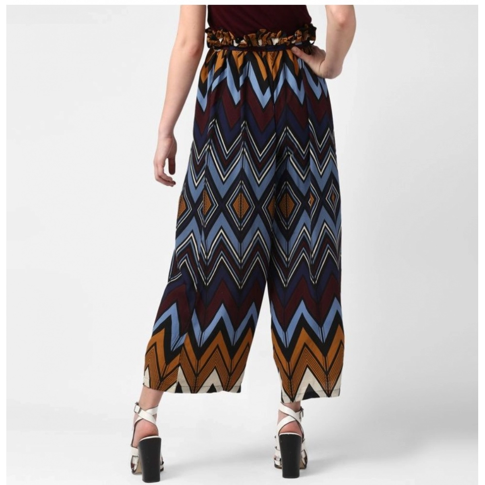 Generic Women's Polyester Chevron Elasticated Trousers (Multicolor) - Image 2