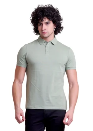 Generic Men's Casual Cotton Solid Half Sleeve Polo Neck T-Shirt (Newsage)
