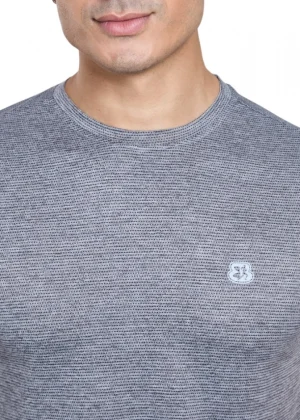 Generic Men's Casual Nylon Solid Half Sleeve Round Neck T-Shirt (Black)