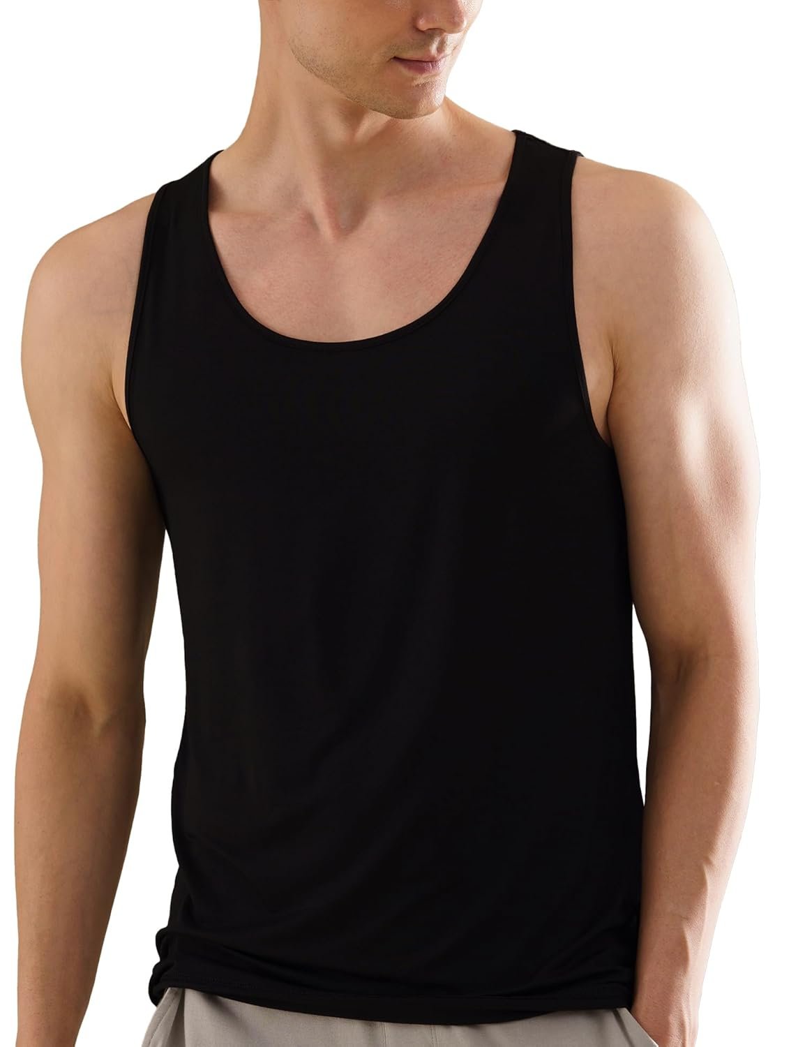 DAMENSCH Neo-Skin Round Neck Vest, Anti-Bacterial, Thermoregulating, Bamboo Spandex Shape Retaining Baniyan for Man, Soft and Sustainable Inner for Men