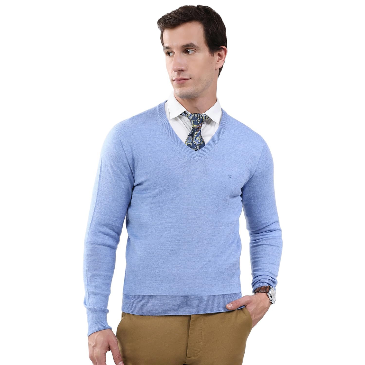 Monte Carlo Men's V Neck Full Sleeve Pullover | Warm Woolen Sweater for Men |Soft Comfortable Knitted Winter Wear for Men - Image 4