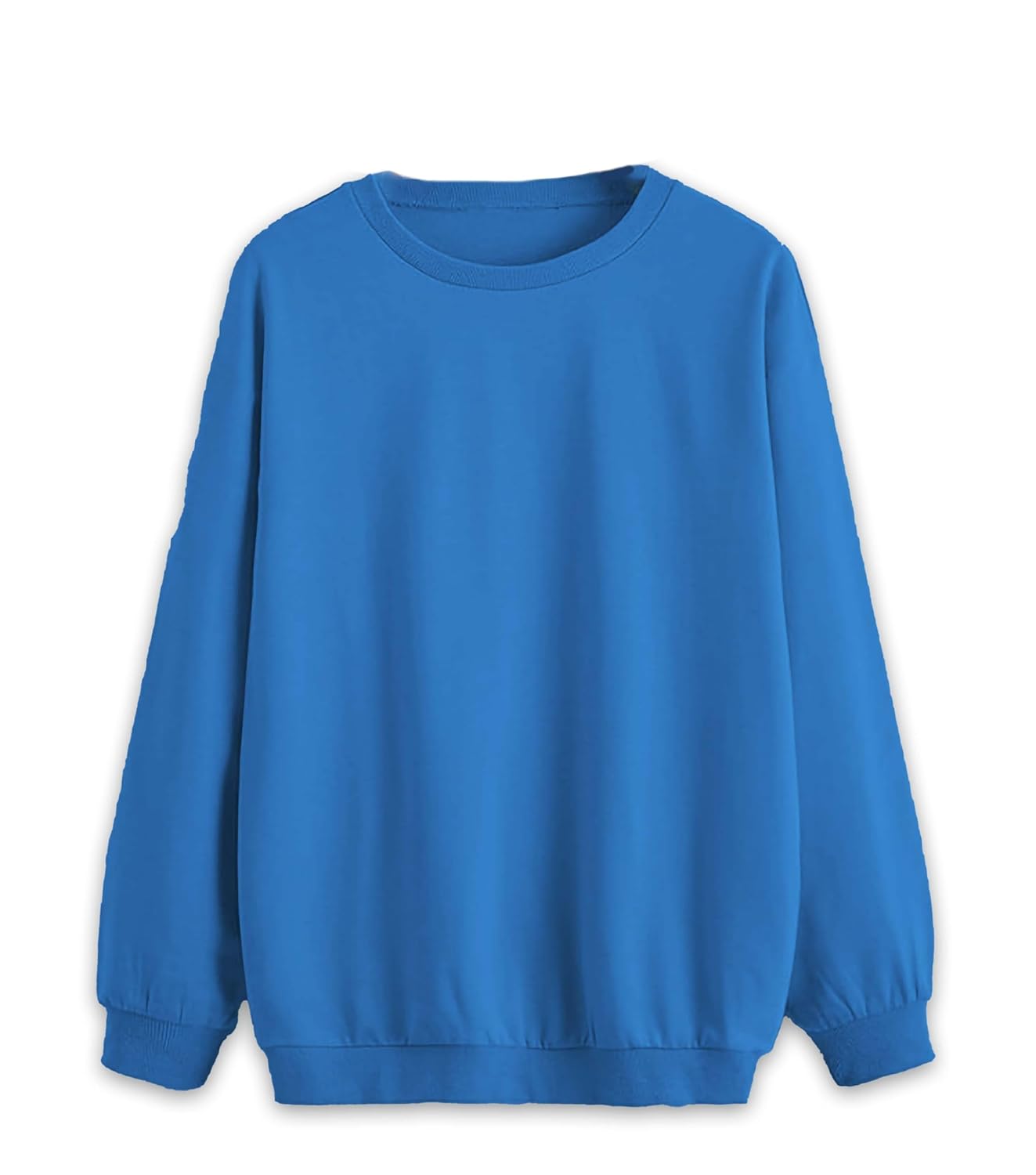 Mack Jonney Solid Round Neck Cotton Fleece Sweatshirt for WOMEN-VMACK639269 - Image 6