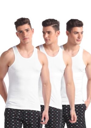 U.S. Polo Assn. Men Comfort Fit I661 Cotton Vest - Pack of 3