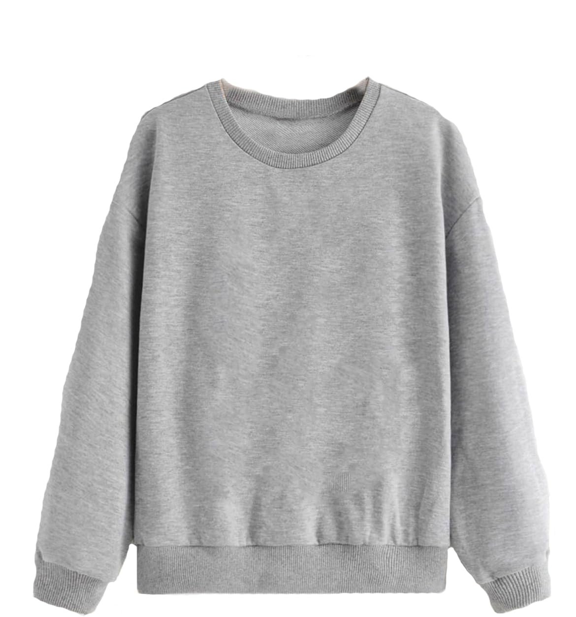 Mack Jonney Solid Round Neck Cotton Fleece Sweatshirt for WOMEN-VMACK639269 - Image 10