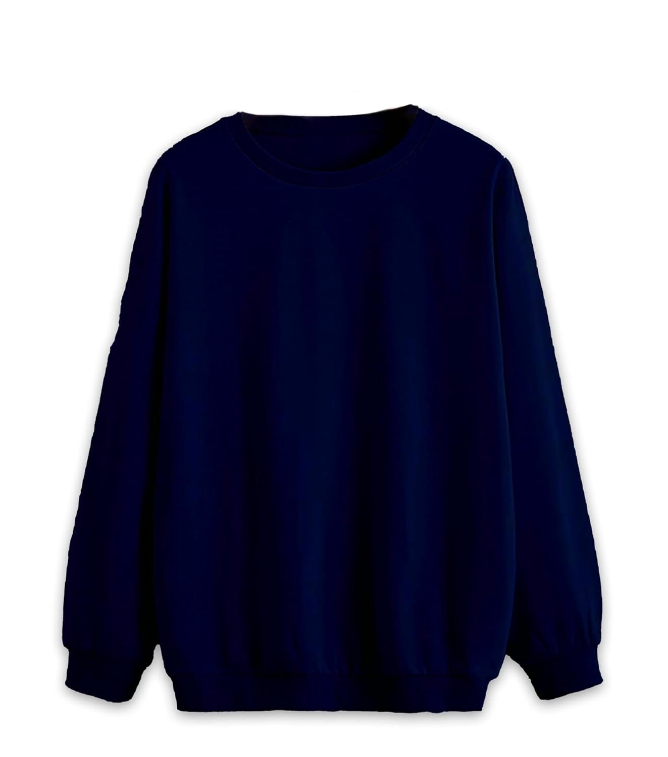 Mack Jonney Solid Round Neck Cotton Fleece Sweatshirt for WOMEN-VMACK639269 - Image 9