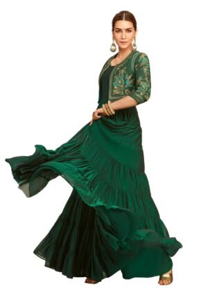 BIBA Women Silk Festive Tiered Anarkali Dress