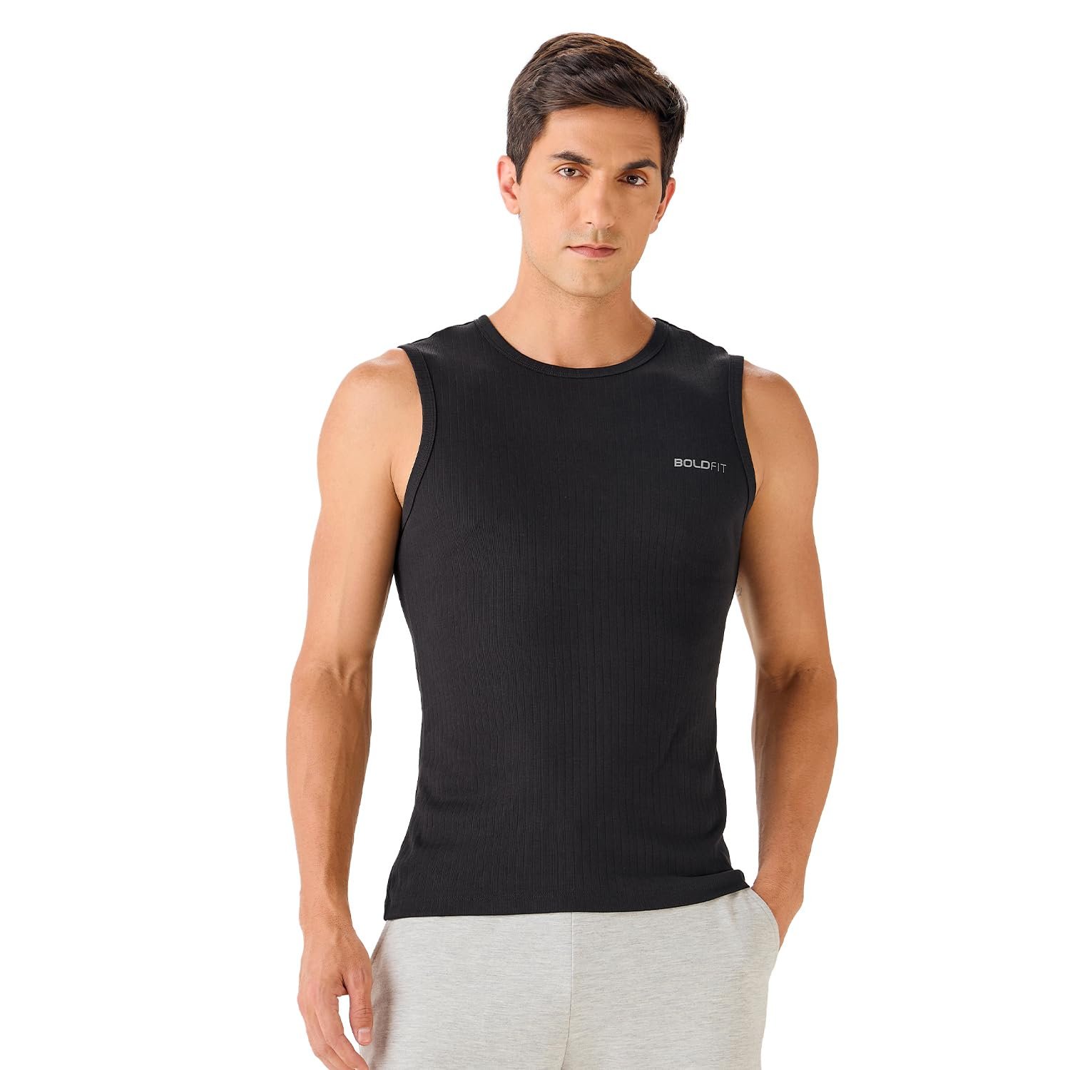 Boldfit Gym Vests for Men Workout Breathable Vest for man Lightweight Sleeveless t Shirts for Men Regular fit Gym Vest for man Round Neck Tank top Boys - Image 2