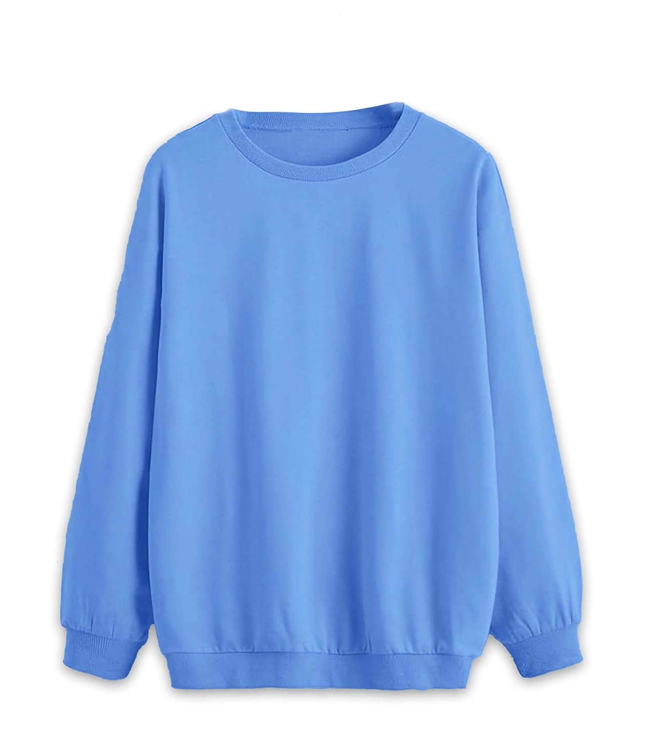 Mack Jonney Solid Round Neck Cotton Fleece Sweatshirt for WOMEN-VMACK639269 - Image 2