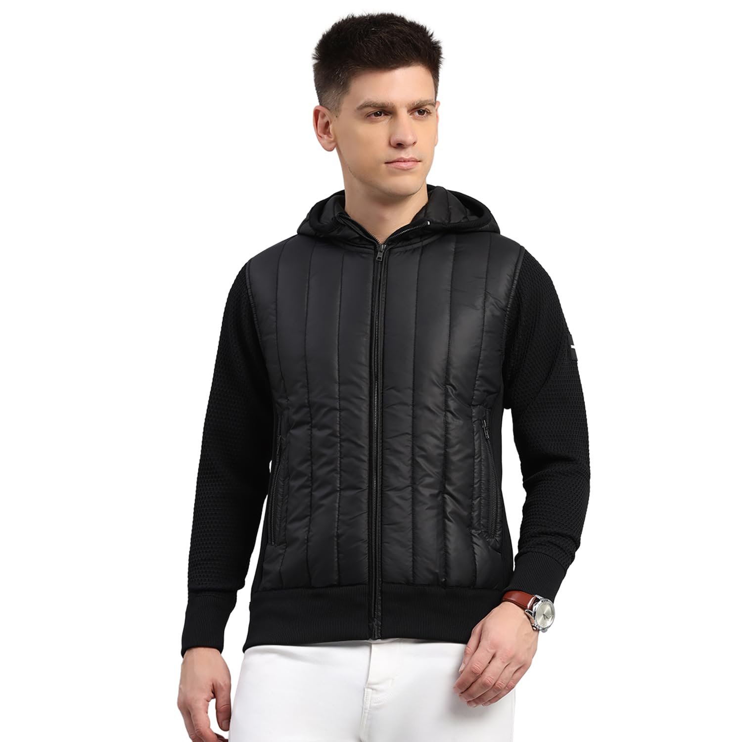 Monte Carlo Mens Regular Fit Self Designed Turtle Neck Zipper Full Sleeve Winter Pullover Warm Woolen Sweater for Men |Comfortable Knitted Winter Wear for Men (Pack of 1) - Image 2