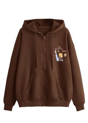 TAGAS Women's Solid Zipper Hooded Sweatshirt|Zip Up (Hoodie) for Womens|