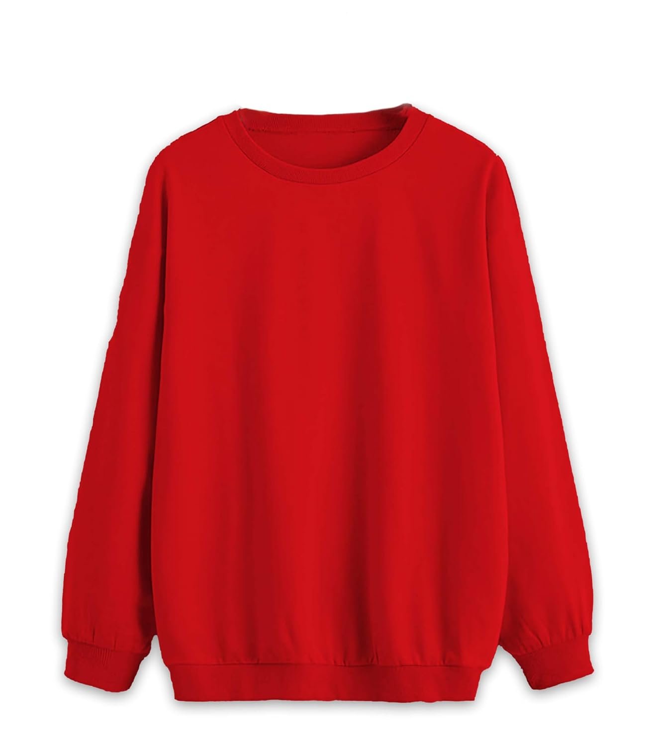 Mack Jonney Solid Round Neck Cotton Fleece Sweatshirt for WOMEN-VMACK639269 - Image 3