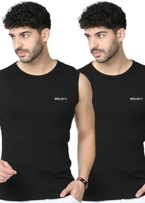 Boldfit Gym Vests for Men Workout Breathable Vest for man Lightweight Sleeveless t Shirts for Men Regular fit Gym Vest for man Round Neck Tank top Boys