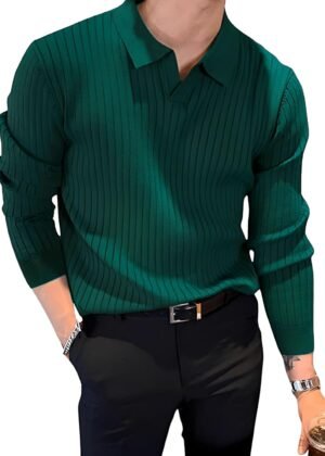 Men's Woolen Full Sleeve Collar Polo Knitted Sweater for Men,Winter Wear Sweater for Men.