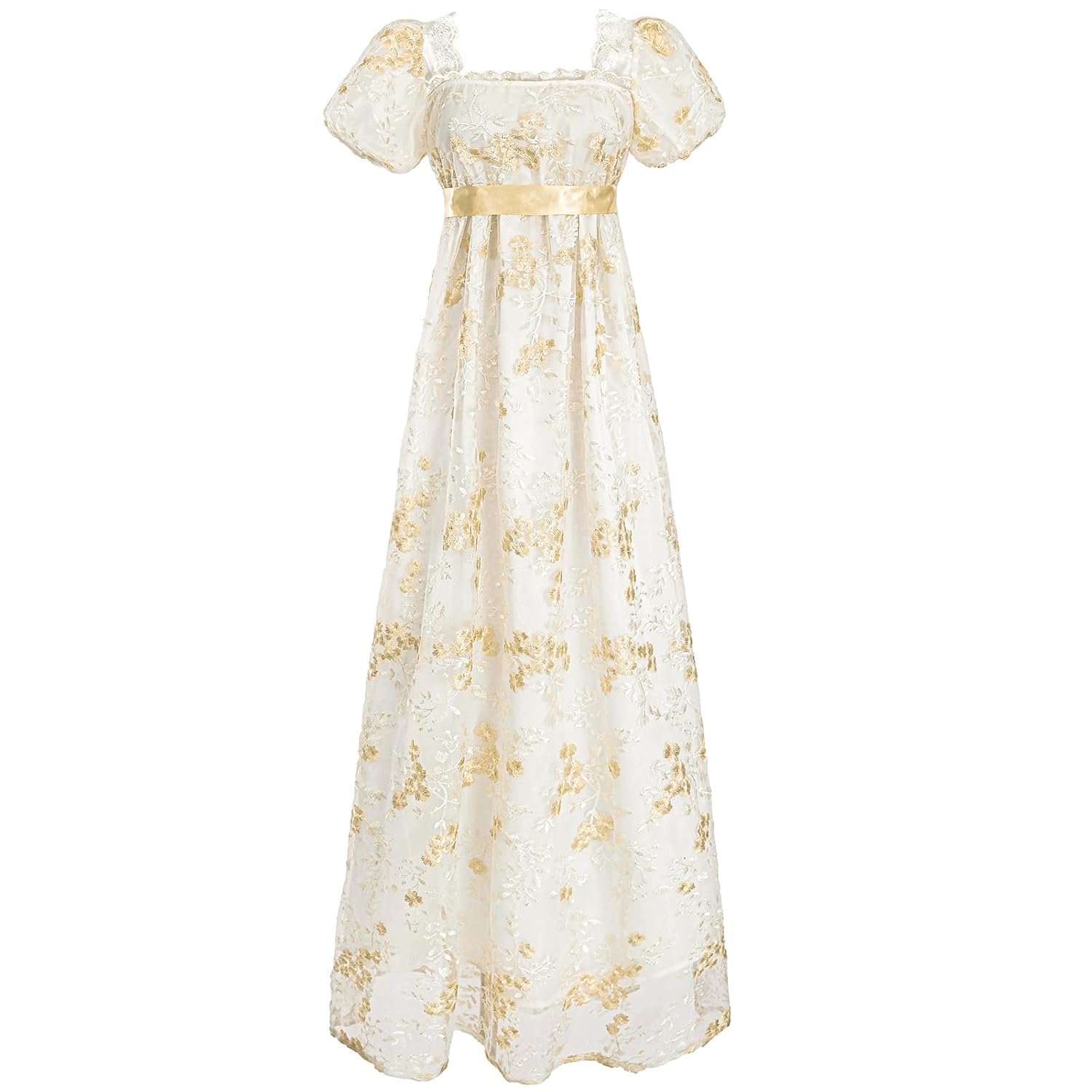 FCCAM Regency Dresses for Women Empire Waist Dress Victorian Ball Gown 1800s Regency Era Dress Regency Era Dress - Image 3