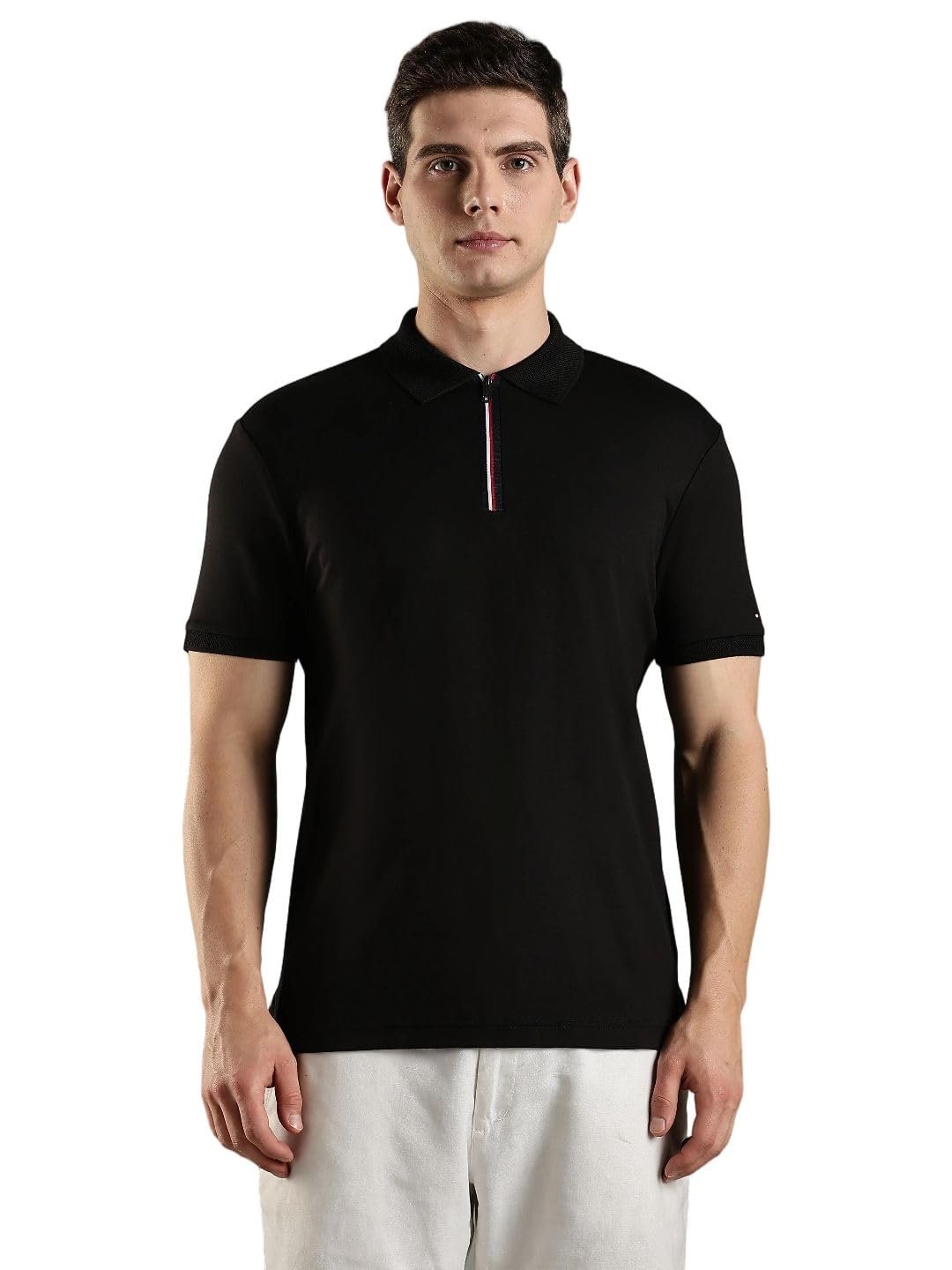 Solid Regular fit Cotton Polo t-Shirt - Image 3