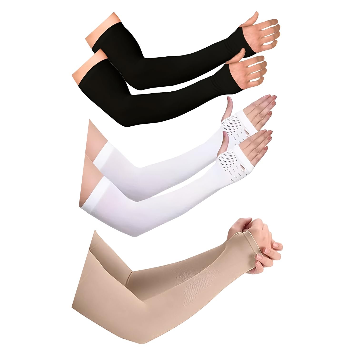 Sheux Sun Protection Arm Sleeves for Men & Women UV Tan Protection Hand Gloves for Bike Cricket, Cycling, Running Golf, Outdoor Sports Arm Cover for Unisex Kids - Image 12