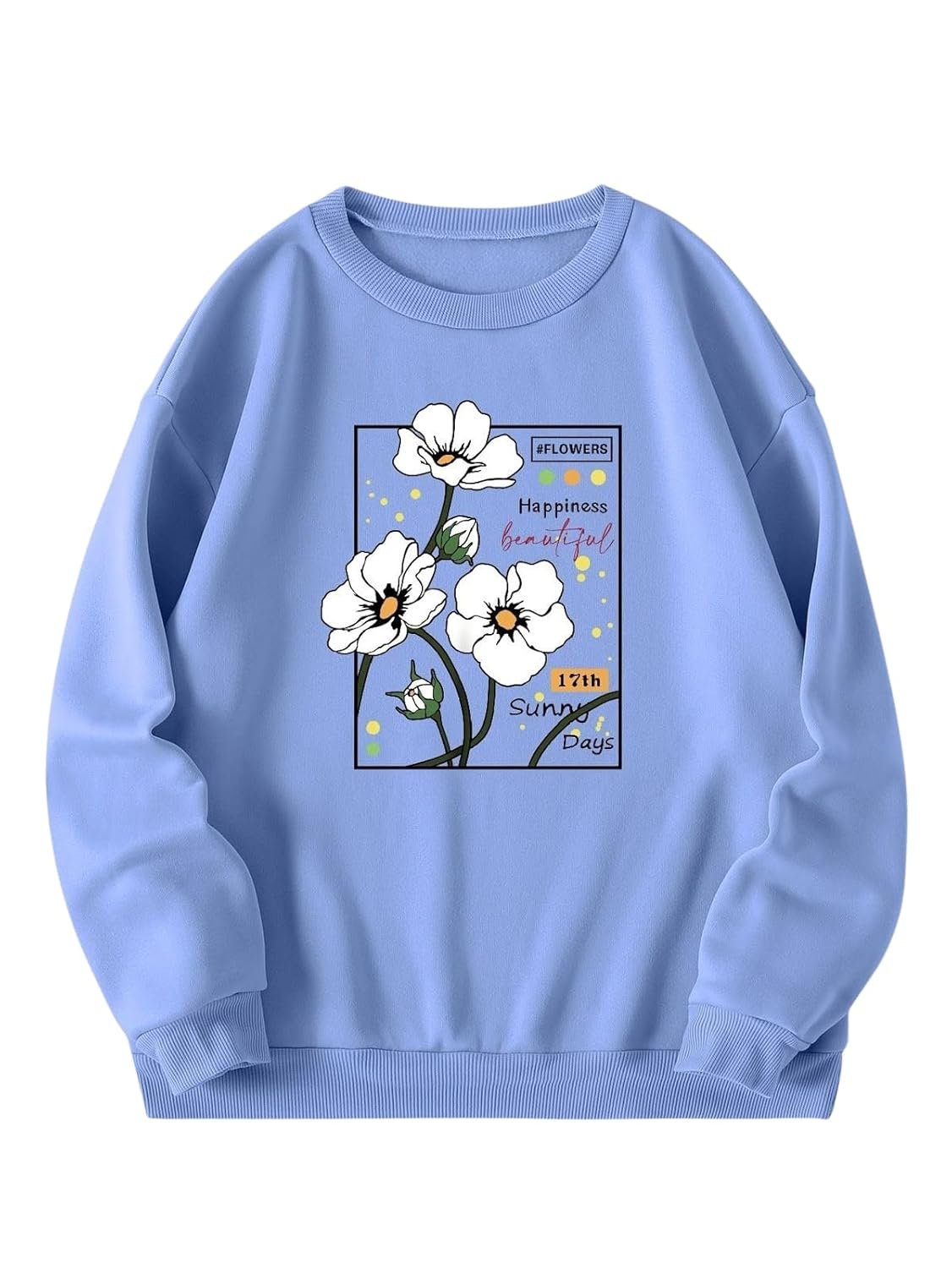 Women Oversized Casual Loose Fit Winter Wear Sweatshirt | Soft Warm Winter Pullover | Fleece Crew Neck Sweatshirt for Women & Girls - Image 21