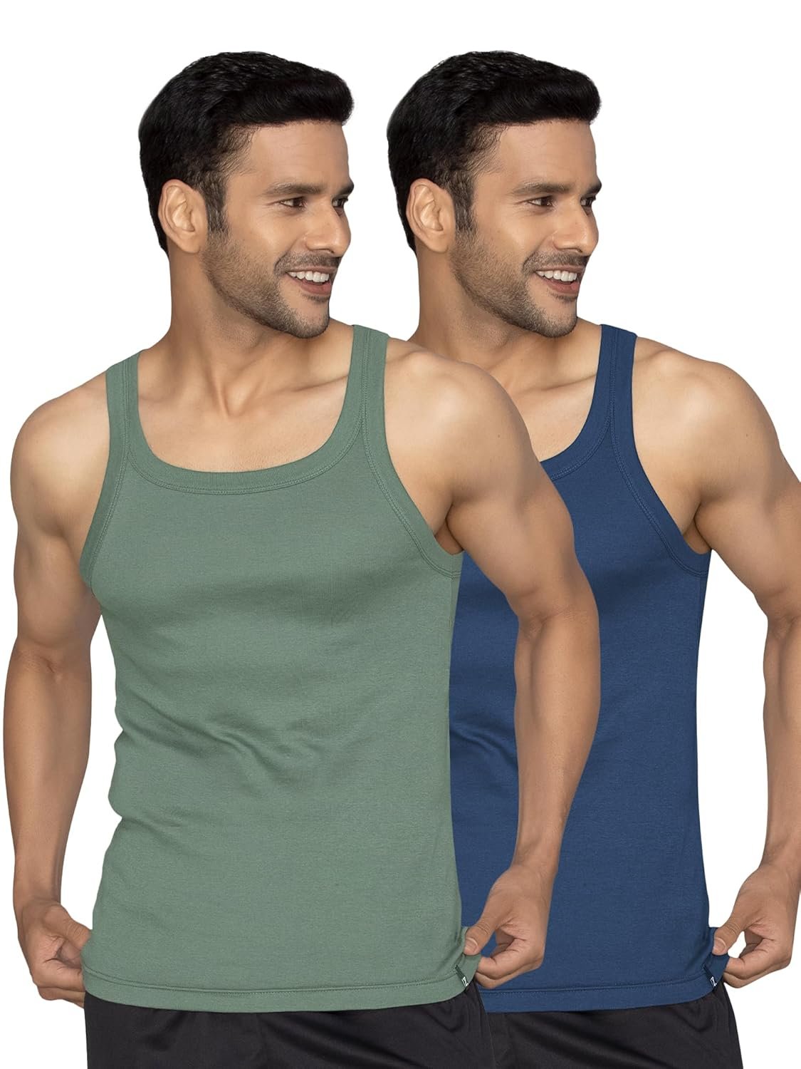XYXX Men's 100% Cotton Ribbed Regular Fit Solid Square Neck Vest | Anti Bacterial Finish, Racer Back Baniyan for Man, Tag Free Comfort Man's Inner - Image 10
