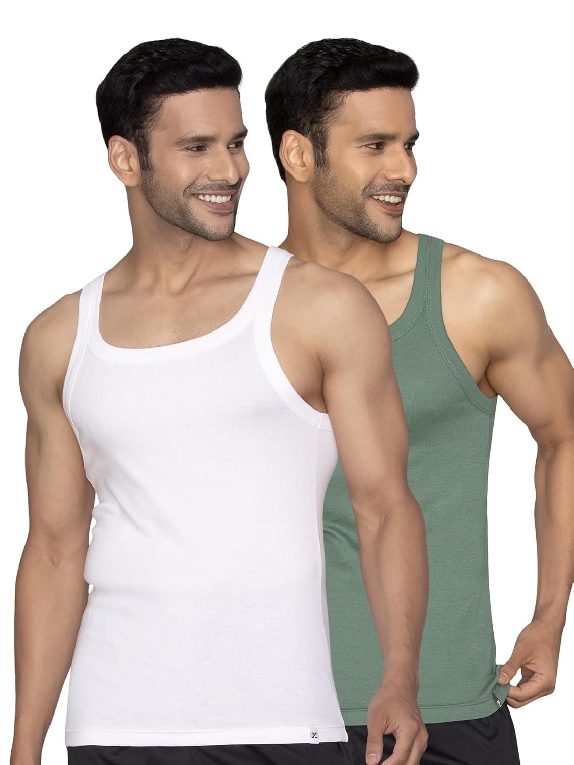 XYXX Men's 100% Cotton Ribbed Regular Fit Solid Square Neck Vest | Anti Bacterial Finish, Racer Back Baniyan for Man, Tag Free Comfort Man's Inner - Image 3