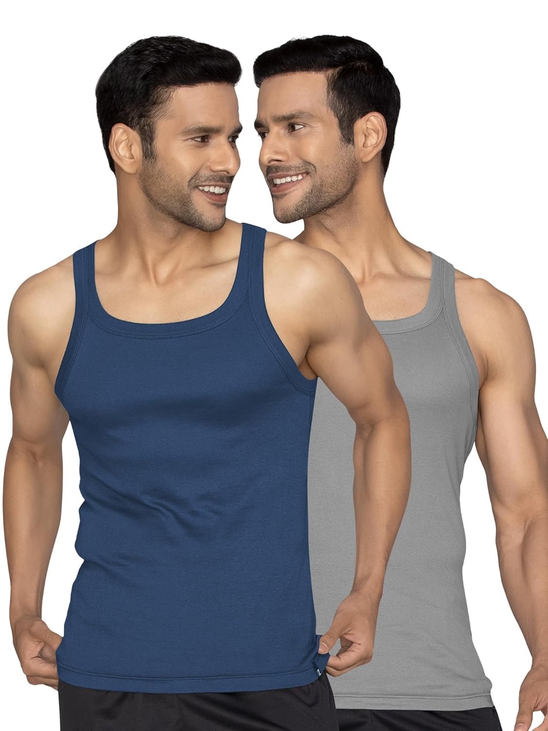 XYXX Men's 100% Cotton Ribbed Regular Fit Solid Square Neck Vest | Anti Bacterial Finish, Racer Back Baniyan for Man, Tag Free Comfort Man's Inner - Image 7