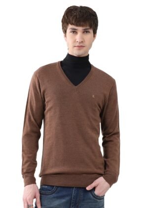 Monte Carlo Men's V Neck Full Sleeve Pullover | Warm Woolen Sweater for Men |Soft Comfortable Knitted Winter Wear for Men