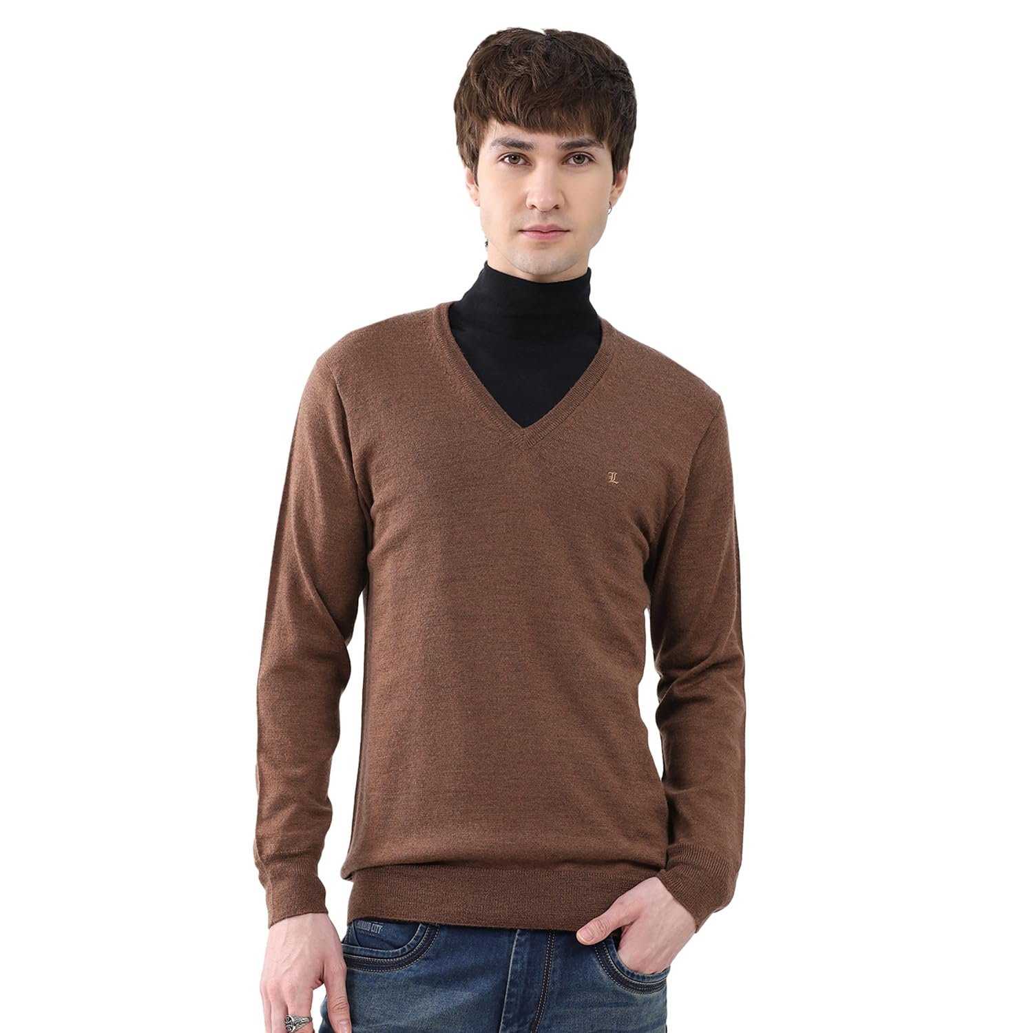 Monte Carlo Men's V Neck Full Sleeve Pullover | Warm Woolen Sweater for Men |Soft Comfortable Knitted Winter Wear for Men