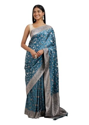 MOHEY Women's Art Silk Weave Saree with Blouse Piece