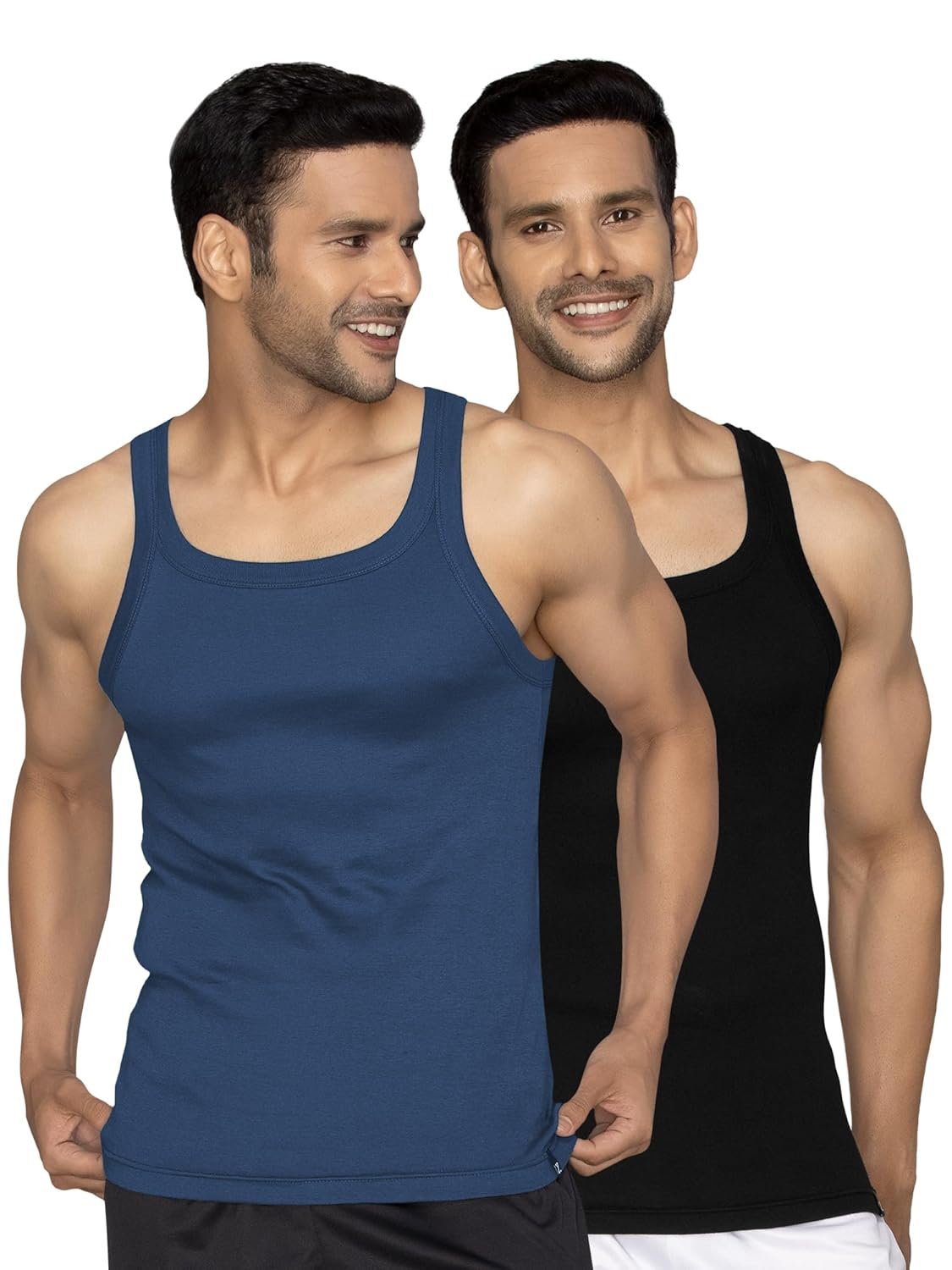 XYXX Men's 100% Cotton Ribbed Regular Fit Solid Square Neck Vest | Anti Bacterial Finish, Racer Back Baniyan for Man, Tag Free Comfort Man's Inner - Image 2