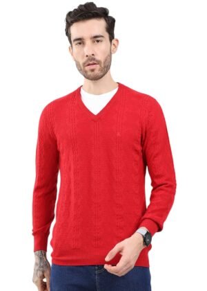 Monte Carlo Men's V Neck Full Sleeve Pullover | Warm Woolen Sweater for Men |Soft Comfortable Knitted Winter Wear for Men