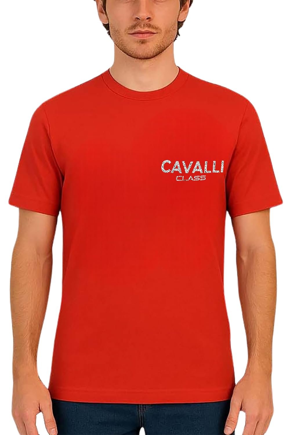 Cavalli Class -Men's Cotton T Shirt |Round Neck T-Shirt | Half Sleeve-Regular Fit Tshirt
